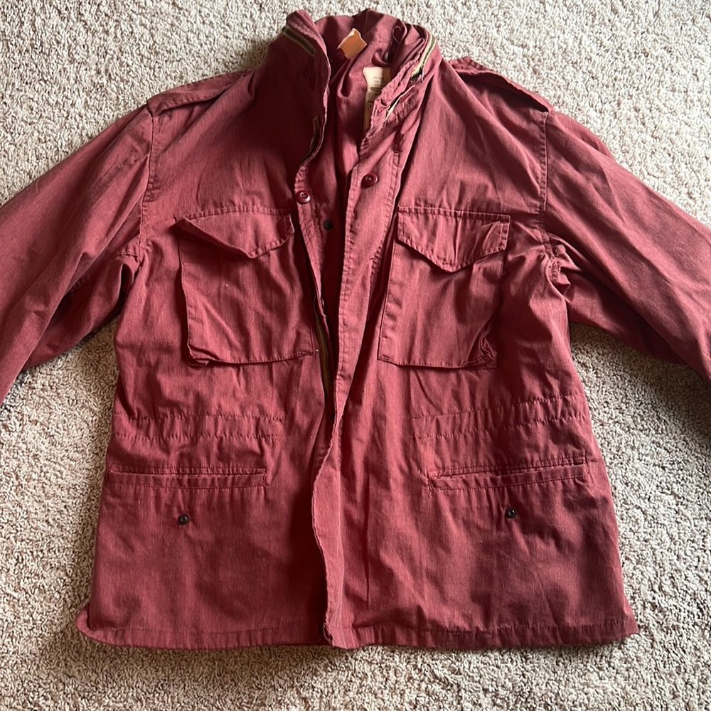 oversized fit utility jacket style in red color never worn bought from Nordstrom - Picture 1 of 4